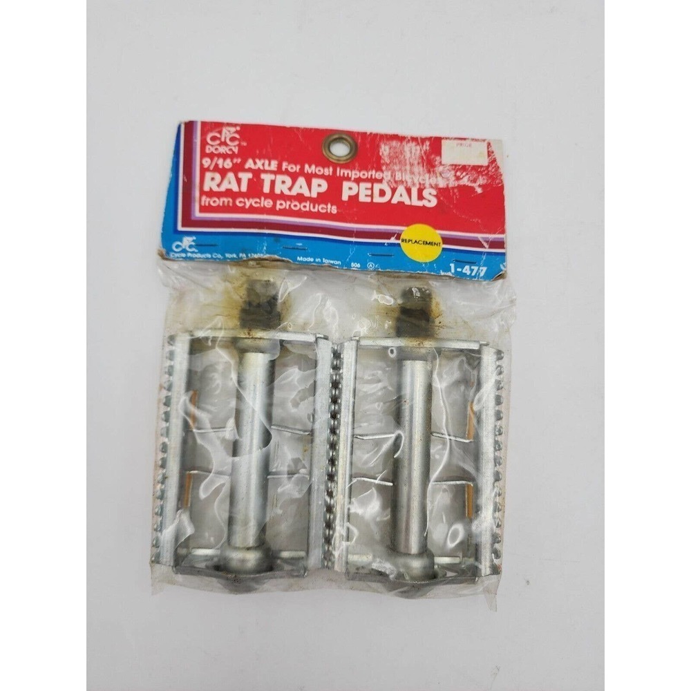 DORCY IMPORT BIKES Rat Trap Metal Pedals 9/16” Cycling Reflective New